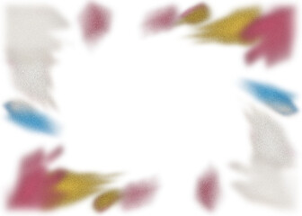 An abstract transparent psychedelic burst vignette design element overlay.