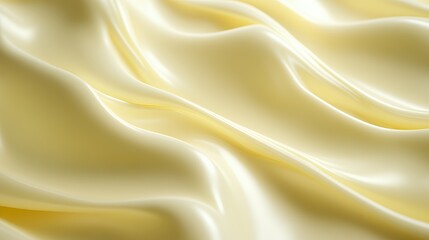 Obraz premium Smooth Pale Yellow Silk Fabric Draped Softly