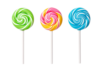 colorful lollipop isolated on white background