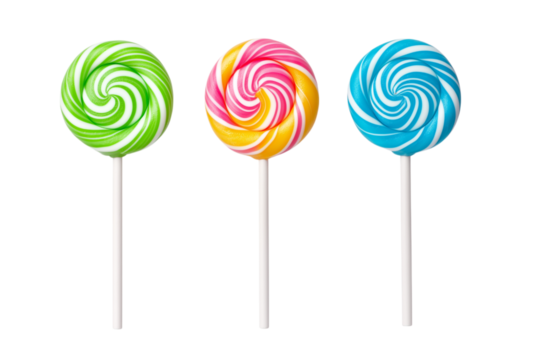 colorful lollipop isolated on white background