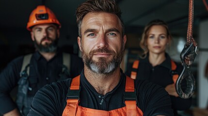 Obraz premium Confident construction team portrait.