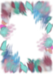 An abstract transparent psychedelic burst vignette design element overlay.