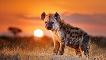 Fototapeta premium dog at sunset