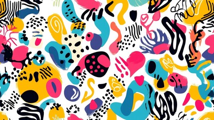 Abstract Colorful Shapes Pattern Design