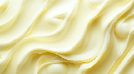 Obraz premium Creamy Yellow Swirls of Delicious Mayonnaise
