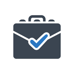 Business Approval Briefcase Icon