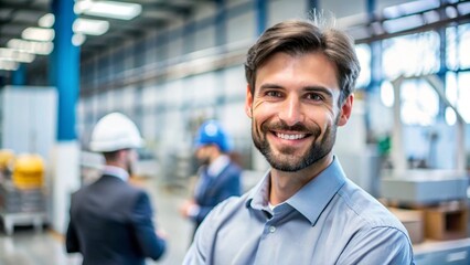 Obraz premium male employee smiling 