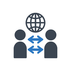 Global Communication Network Icon
