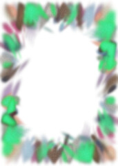 An abstract transparent psychedelic burst vignette design element overlay.