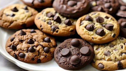 A Group of Cookies on a Plate


