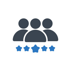 Teamwork Rating Stars Icon