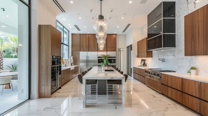 Fototapeta premium Clean and modern kitchen with minimalist touches