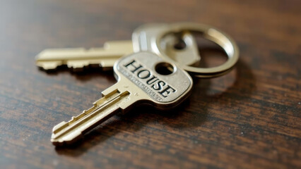 On the surface there are two keys, one of them says "house"