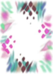 An abstract transparent psychedelic burst vignette design element overlay.