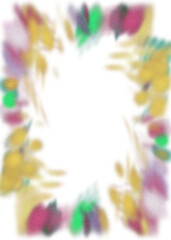 An abstract transparent psychedelic burst vignette design element overlay.