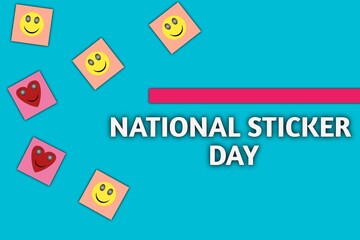 Fototapeta premium concept with letters and text national sticker day 