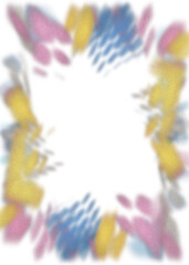 An abstract transparent psychedelic burst vignette design element overlay.