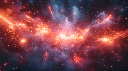 Fototapeta premium Contemporary New Year's Eve Invitation with a Unique Minimalist Design and Beautiful Fireworks to Celebrate the New Year