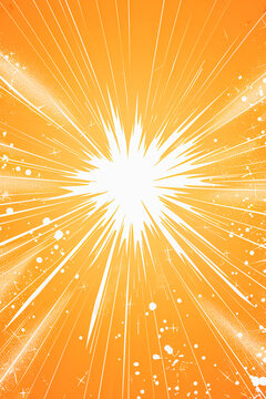 Background with fireworks explosion, comic book style