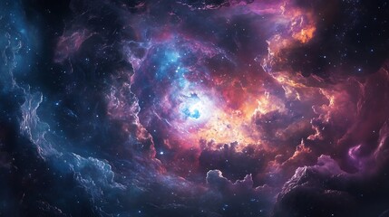 Fototapeta premium European space traveler using advanced pod navigate through cosmic storm arriving universe where dark matter form backbone of reality Their exploration unlocks new theory quantum physic space time