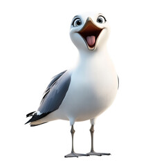 Naklejka premium a laughing seagull isolated on white background