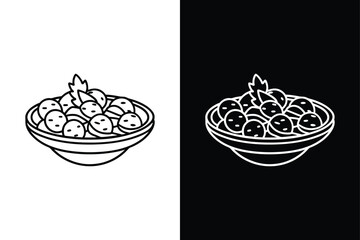 Tapas  icon vector on White Background ,Vector Art Illustration on white background.