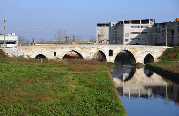 Mustafa Pasha Bridge, located in Corlu, Tekirdag, Turkey, was built in the 17th century.