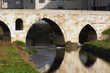 Mustafa Pasha Bridge, located in Corlu, Tekirdag, Turkey, was built in the 17th century.