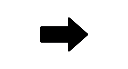 black arrow png, arrow isolated on white transparent background, right arrow, bold arrow, thin arrow,