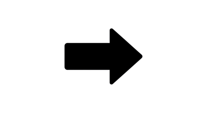 black arrow png, arrow isolated on white transparent background, right arrow, bold arrow, thin arrow,