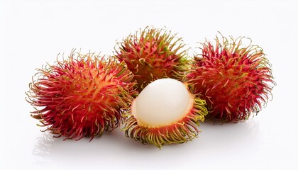 Sweet Rambutan Fruit Closeup