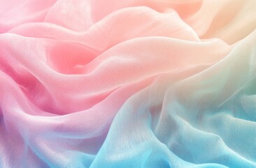 Obraz premium Abstract holographic rainbow gradient background, with pastel colors, soft focus, blurred, grainy, and hazy Generative AI