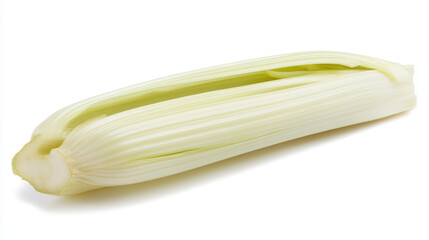 Celery is a crunchy, fibrous vegetable with a mild, slightly peppery flavor.