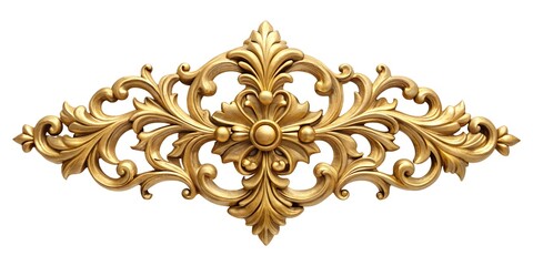 golden ornament on a white background