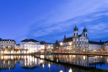 Lucern at night, Switzerland