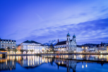 Lucern at night, Switzerland