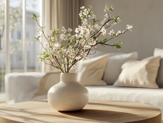 Fototapeta premium Serene Spring Morning - Clean and Modern Interior Decor