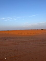 sand dunes at sunset