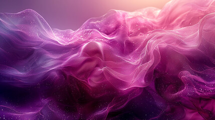 Fototapeta premium Dreamy waves of purple and pink dancing in ethereal light