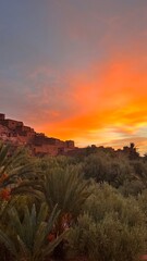 sunset in the mountains