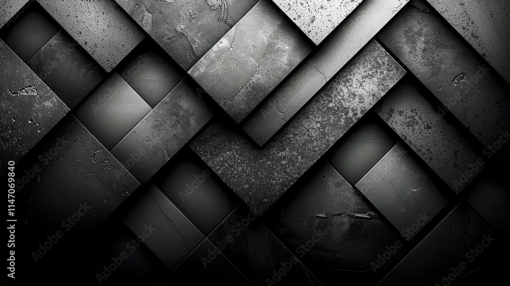 Poster intricate patterns of dark metallic textures create a modern art piece