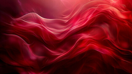Vibrant red waves dance in a mesmerizing ethereal landscape