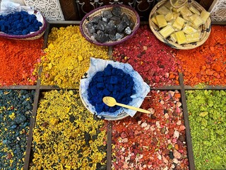 blue and yellow flowers