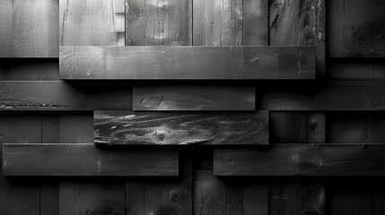 Textured wooden panels create a dramatic background for design