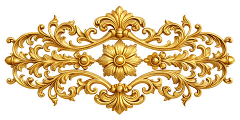 gold ornament on a white background