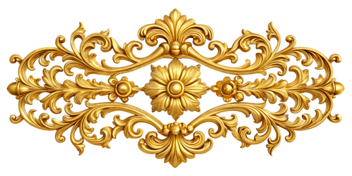 gold ornament on a white background