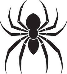 Black and White spider logo type Silhouette Design