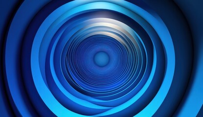 Obraz premium Abstract blue spiral tunnel.