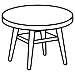 tea table isolated on white background