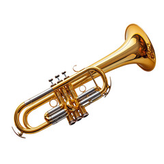Naklejka premium trompet music intrument white background